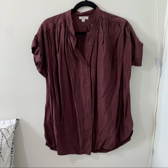 LIKE NEW WILFRED BERTILLION LINEN BLEND BLOUSE - Picture 2 of 8